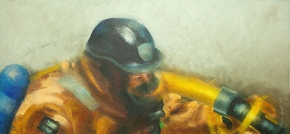 Firefighter In Tan
