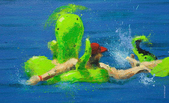 Green Dinos Floatilla  (detail)