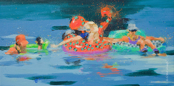 Orange Cheetah Floatilla